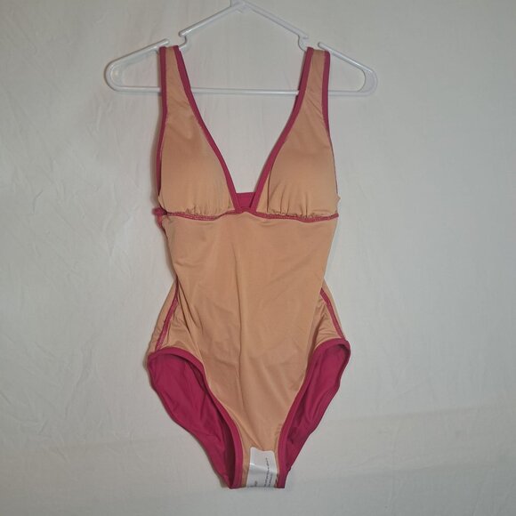 J.Crew Women’s Ruched V Neck One Piece Swimsuit Radiant‎ Fuchsia BC116 Size 20 - Picture 6 of 12